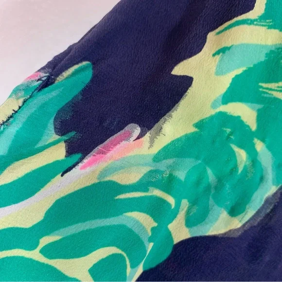 Lilly Pulitzer Flawed Rylee Silk Dress Tiger Palm Size 0 - Picture 5 of 16